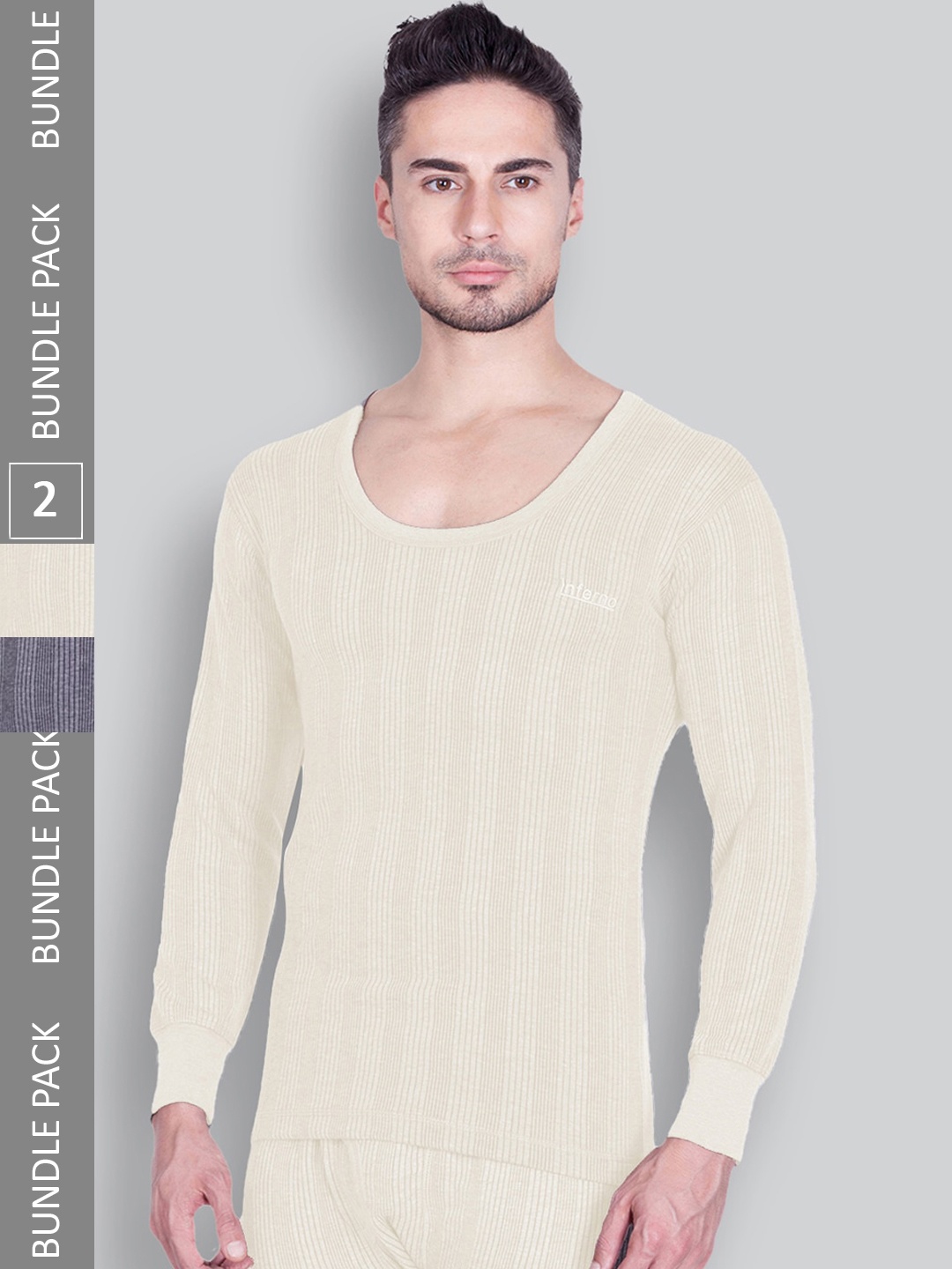 

INFERNO Pack Of 2 Assorted Cotton Thermal Tops