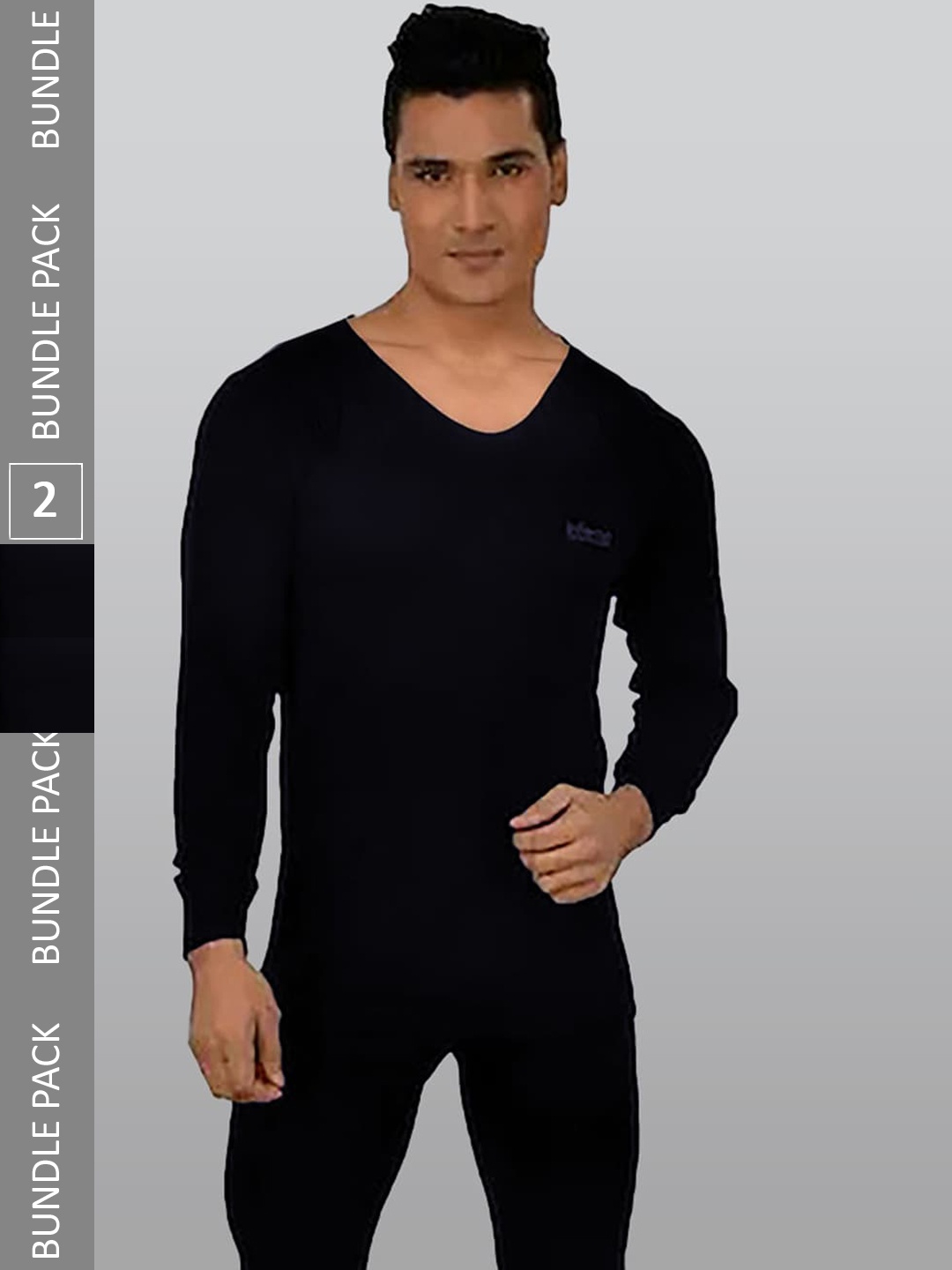 

INFERNO Pack Of 2 Round-Neck Thermal Tops, Blue