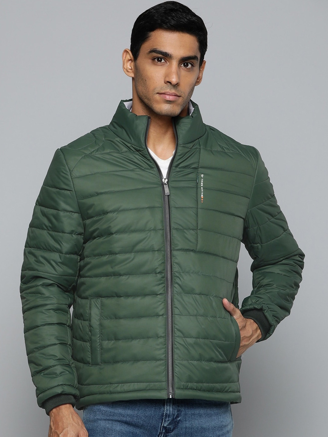 

Fort Collins Mock Collar Lightweight Puffer Jacket, Green
