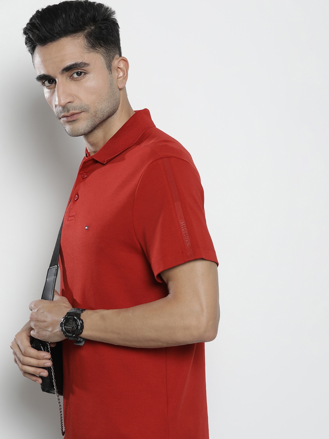 

Tommy Hilfiger Polo Collar Pure Cotton T-shirt, Red