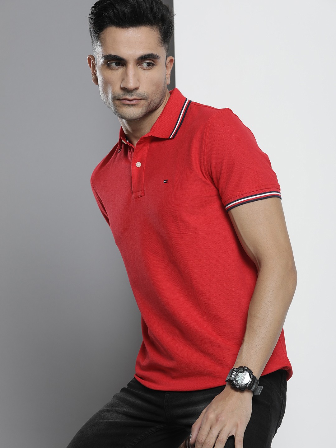

Tommy Hilfiger Polo Collar T-shirt, Red