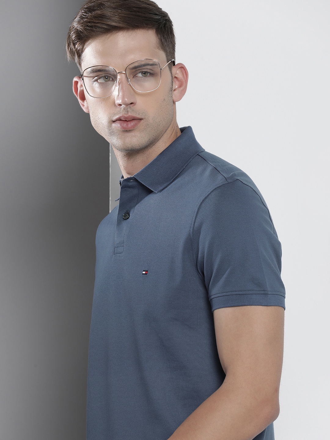 

Tommy Hilfiger Solid Polo Collar Casual T-shirt, Blue
