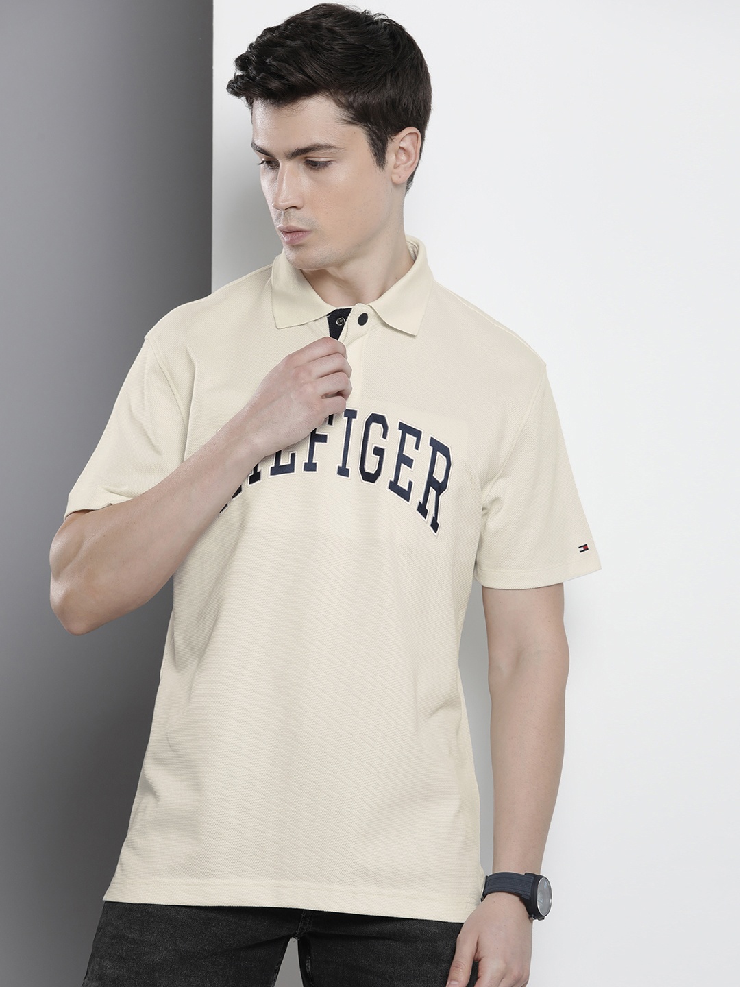 

Tommy Hilfiger Polo Collar T-shirt, Off white