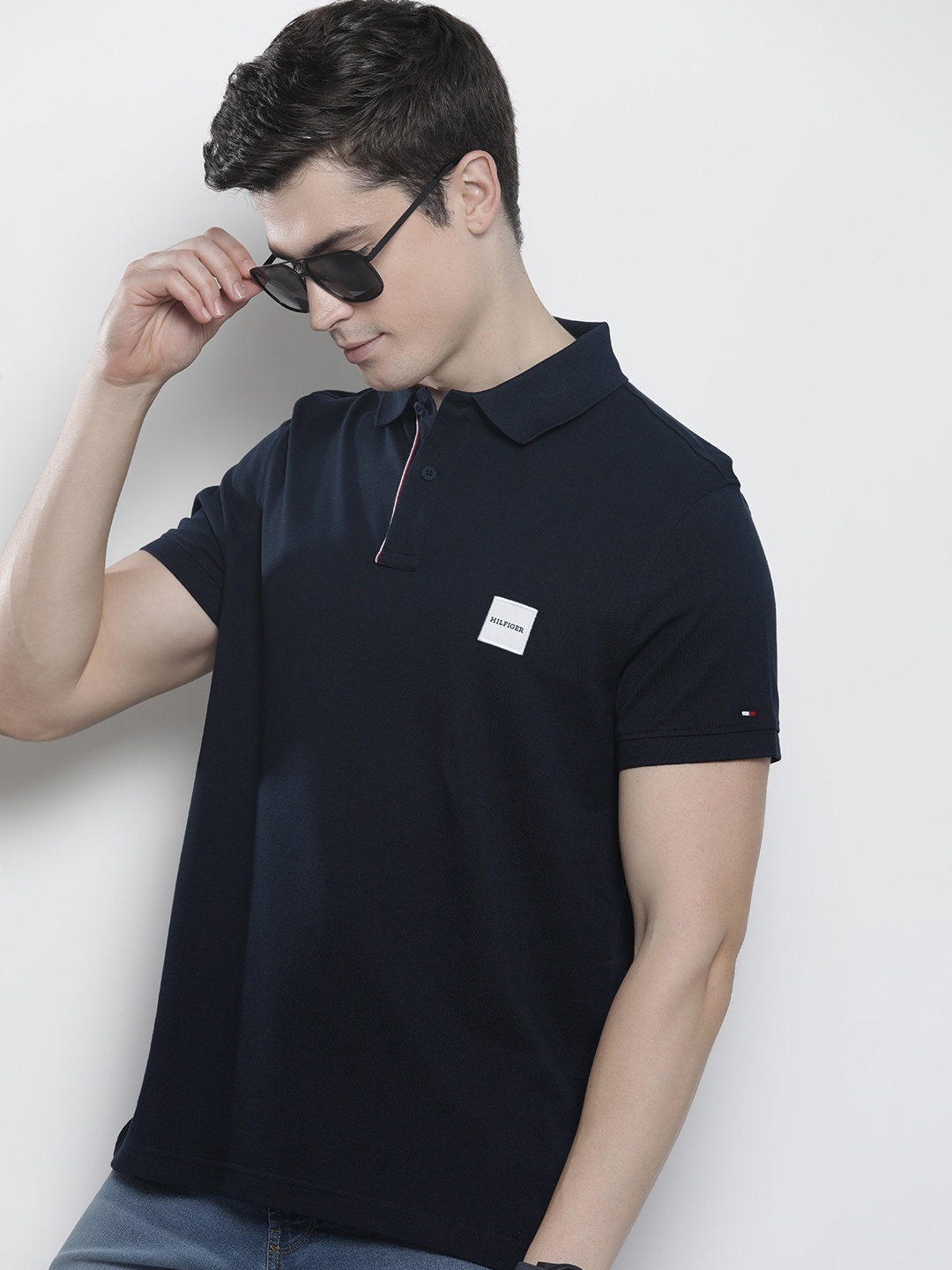 

Tommy Hilfiger Polo Collar Pure Cotton T-shirt, Navy blue
