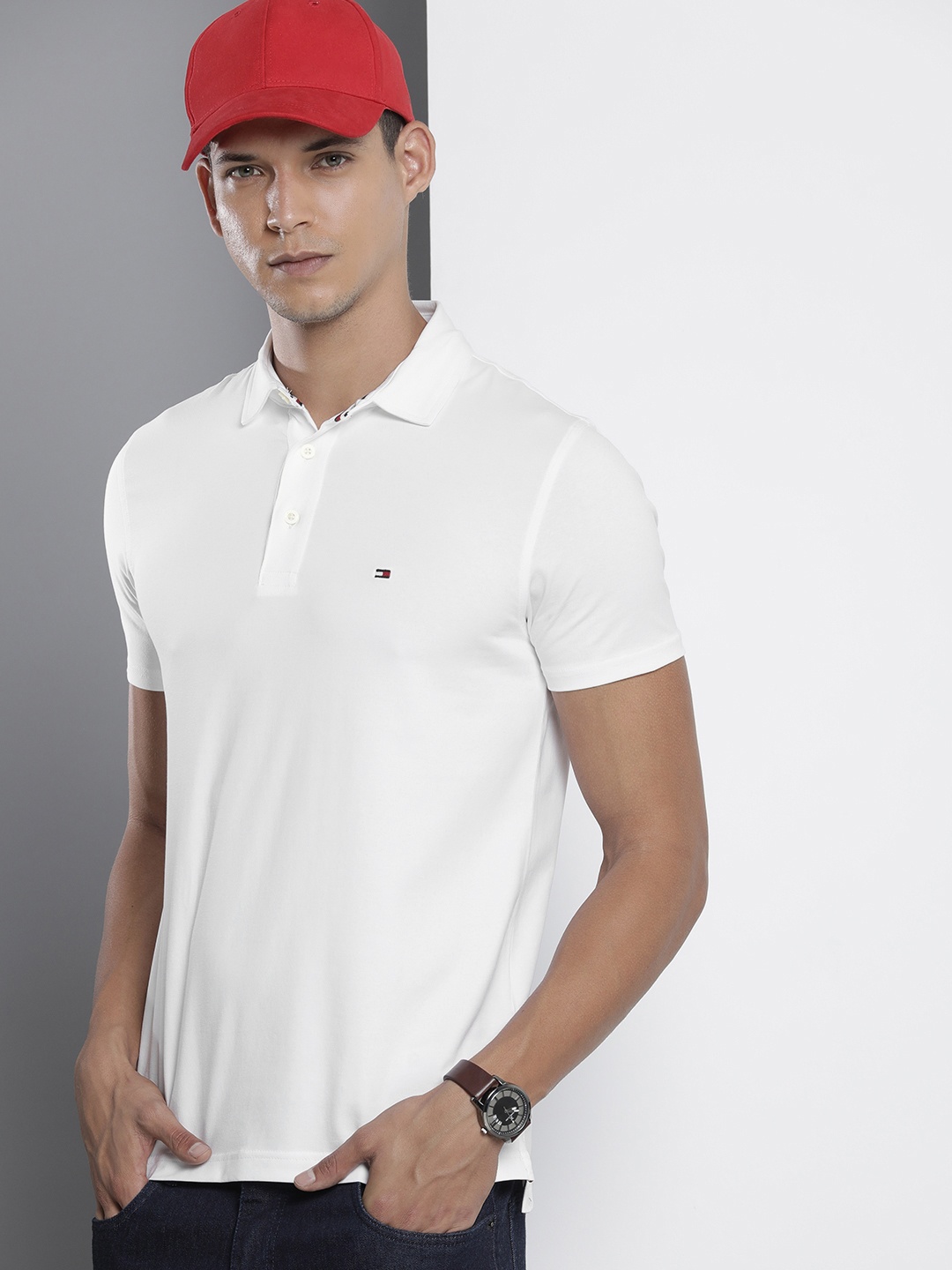 

Tommy Hilfiger Polo Collar Slim Fit Casual T-shirt, White