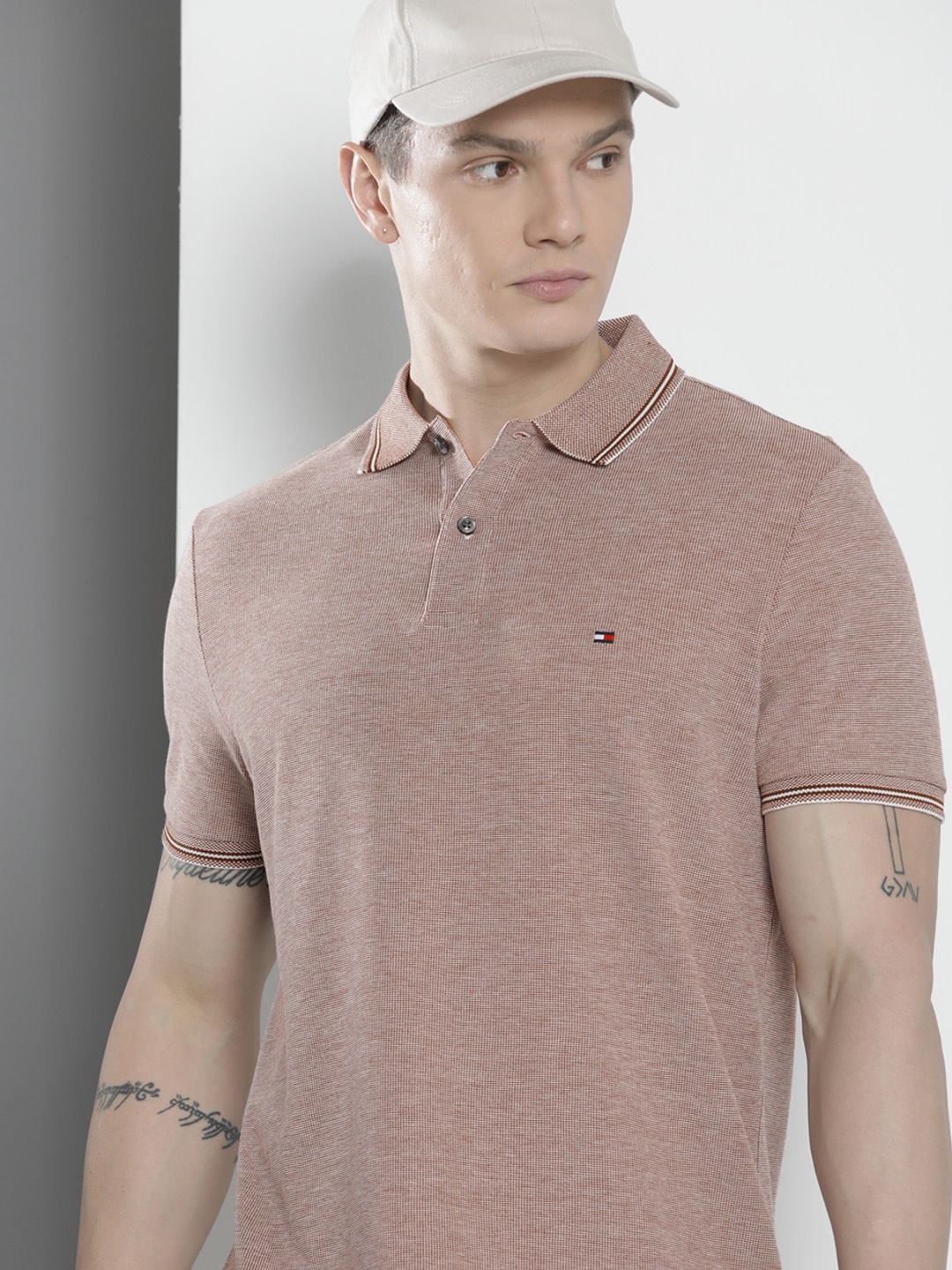 

Tommy Hilfiger Polo Collar Regular Fit Casual T-shirt, Brown