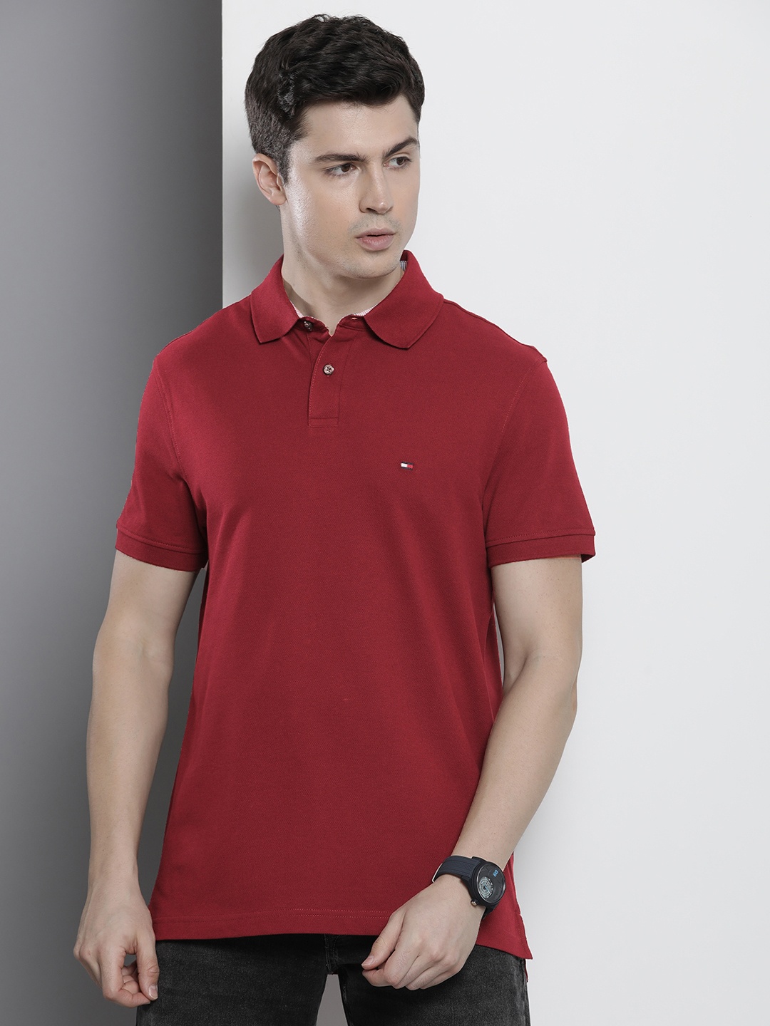 

Tommy Hilfiger Polo Collar T-shirt, Red