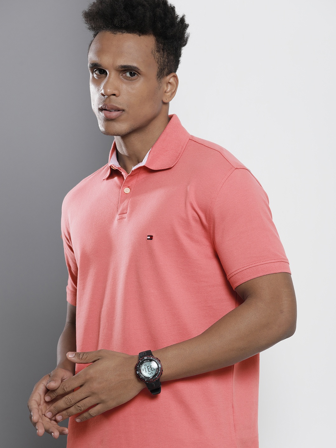 

Tommy Hilfiger Polo Collar T-shirt, Coral