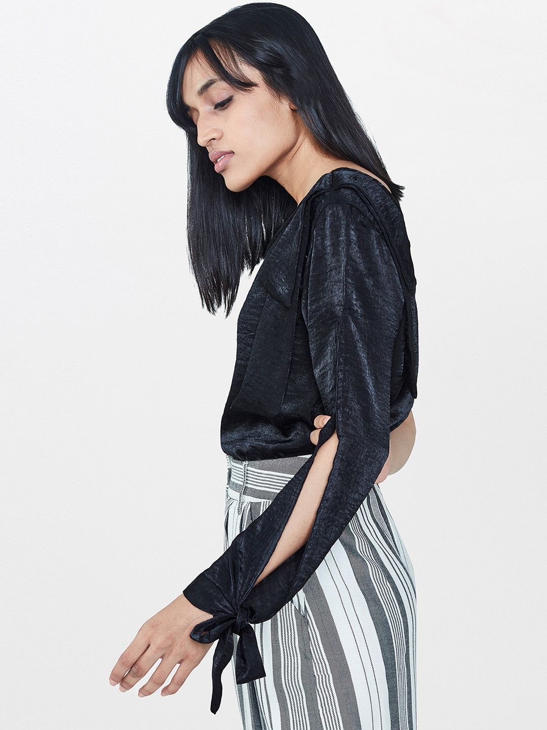 

AND Women Black Solid Top