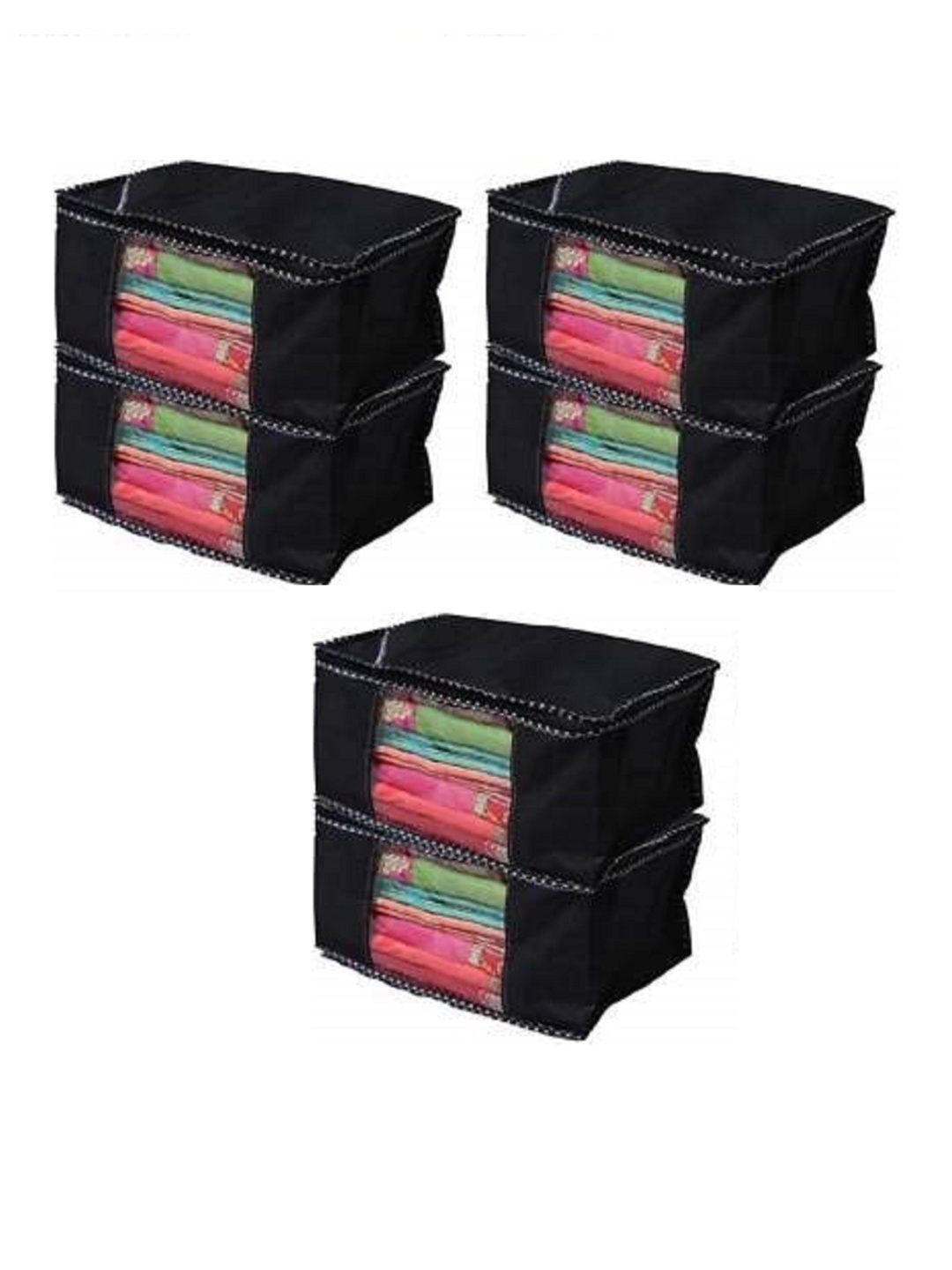 

Fashion Bizz Black 6 Pieces Printed Saree Organizers