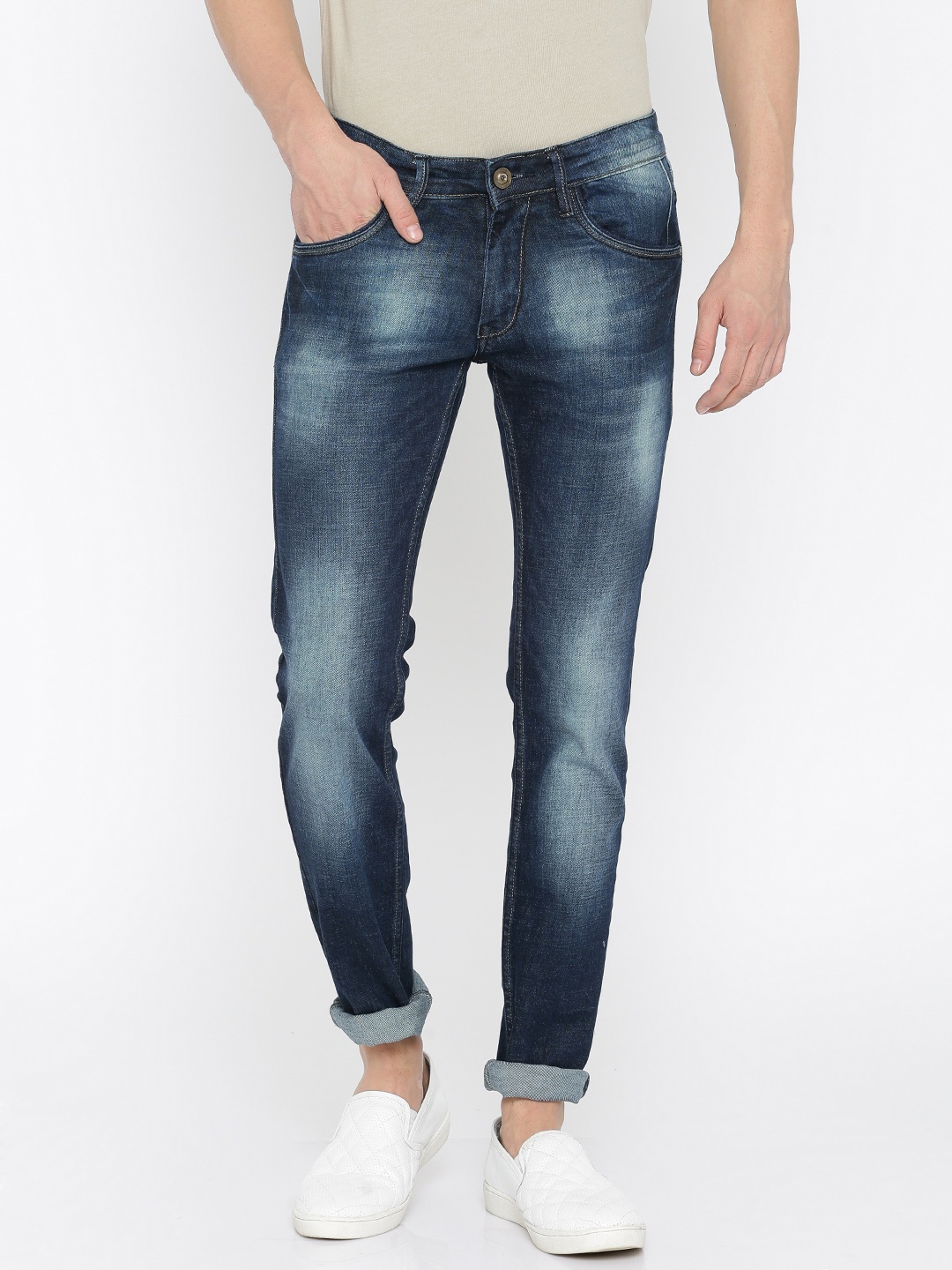 

Nature Casuals Men Blue Slim Fit Mid-Rise Clean Look Jeans