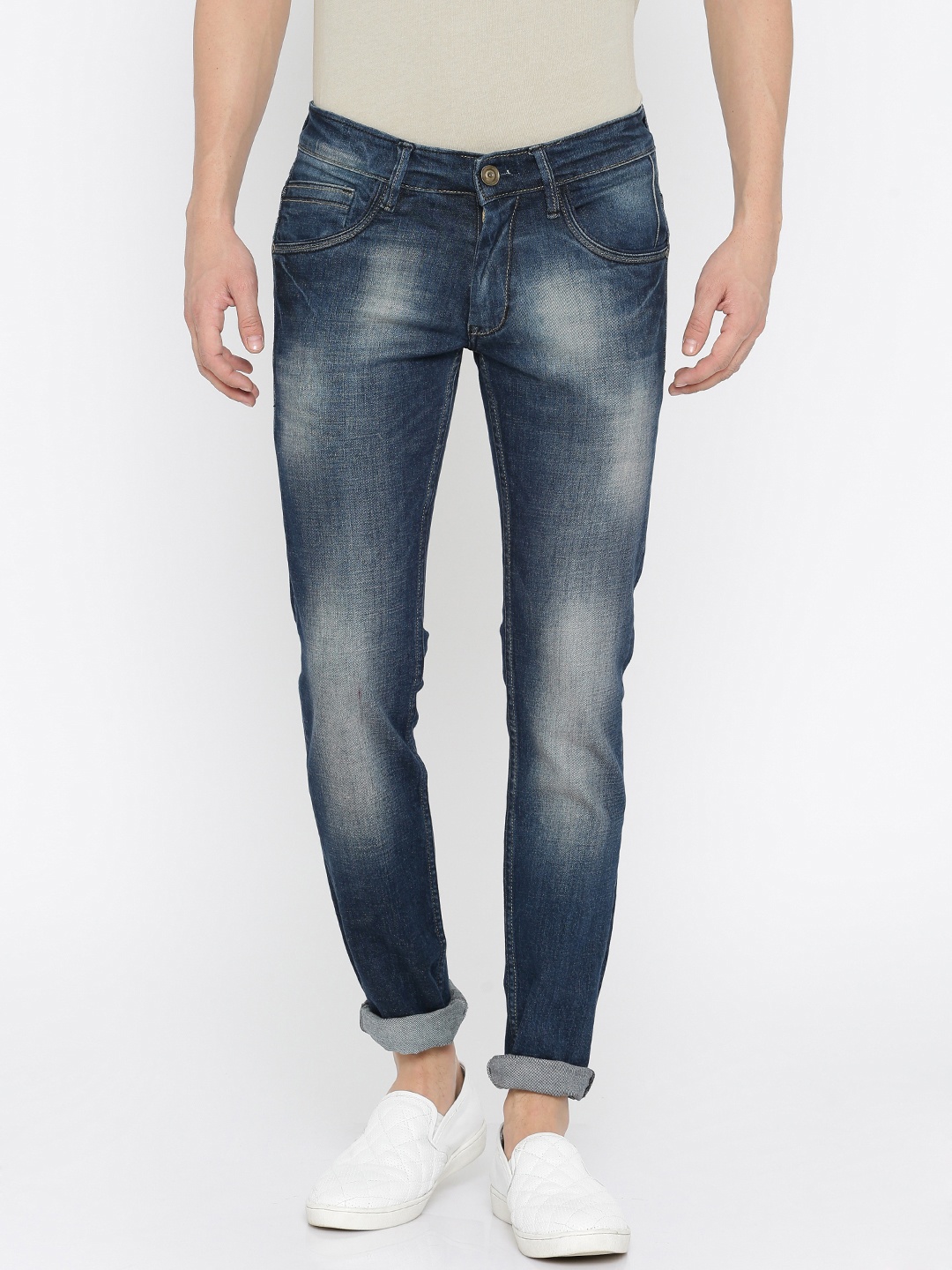 

Nature Casuals Men Blue Slim Fit Mid-Rise Clean Look Jeans