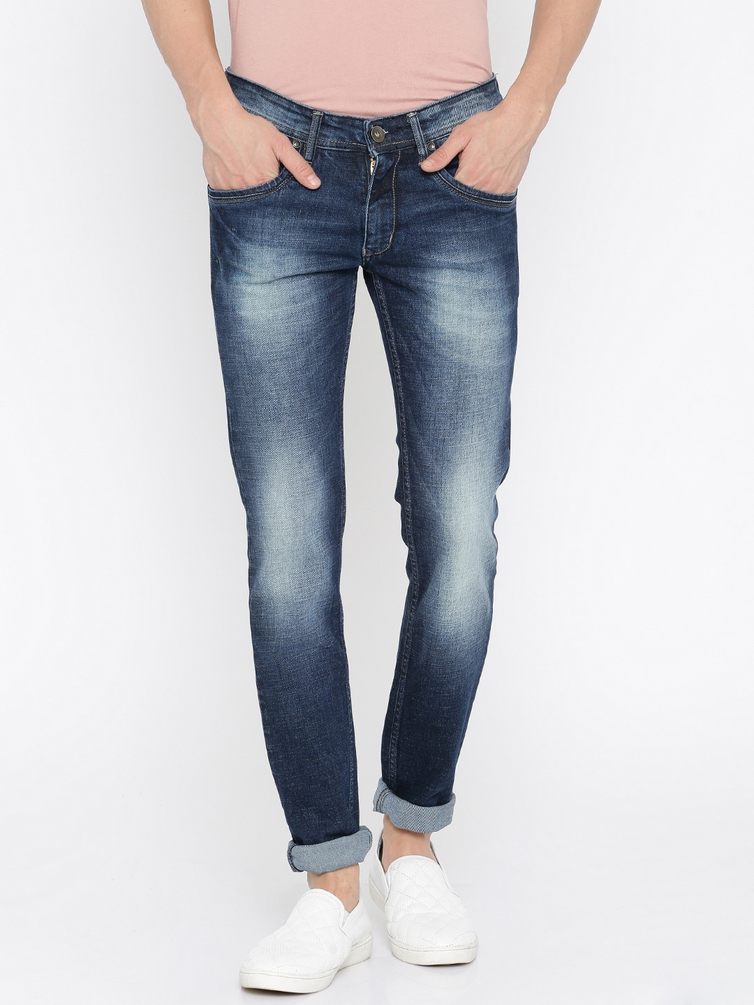 

Nature Casuals Men Blue Slim Fit Mid-Rise Clean Look Jeans