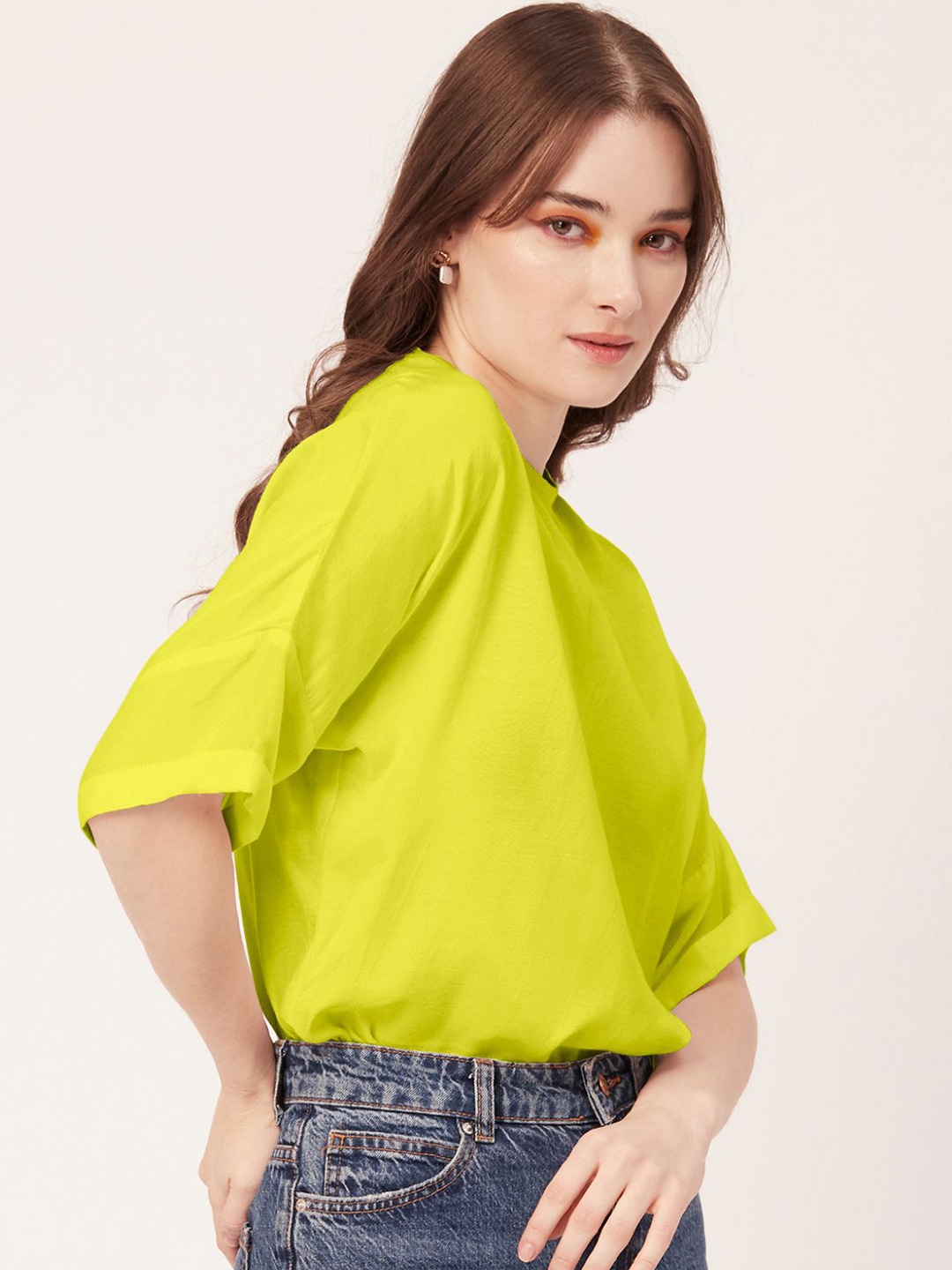 

Moomaya Extended Sleeves Modal Top, Green