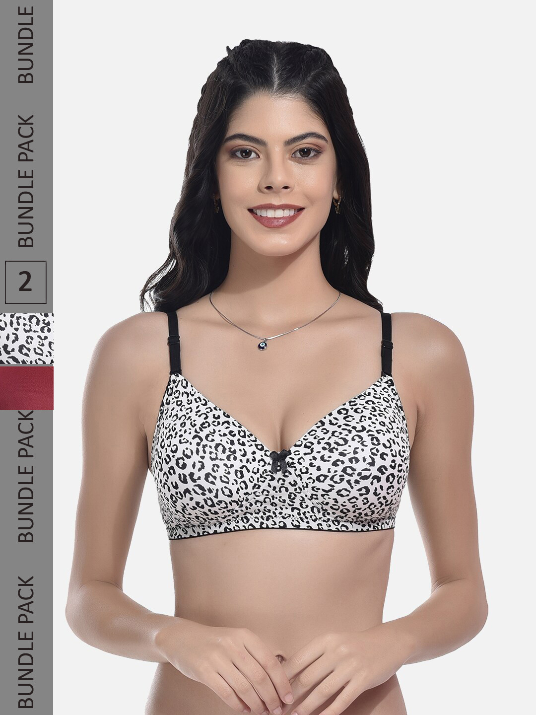 

StyFun Pack Of 2 Full Coverage Lightly Padded All Day Comfort Bra, White