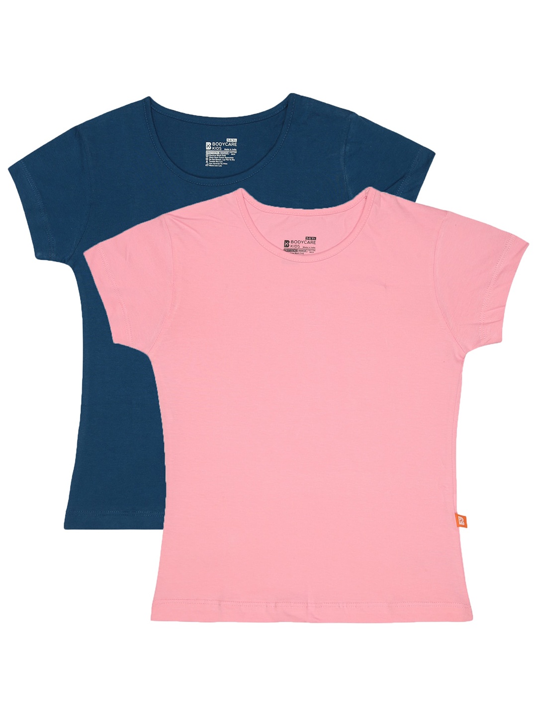 

Bodycare Girls Pack Of 2 Round Neck Cotton T-shirt, Pink