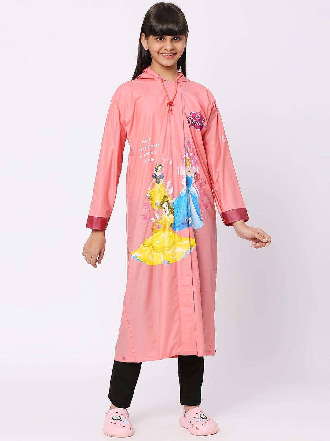 

Zeel Girls Disney Princess Printed RainCoat, Pink