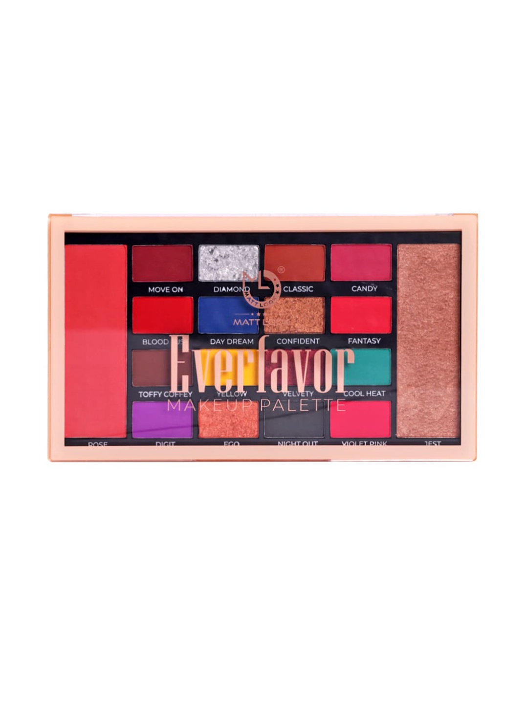 

MATTLOOK Everfavor Eyeshadow Blush Highlighter Makeup Palette - Shade 2, Multi