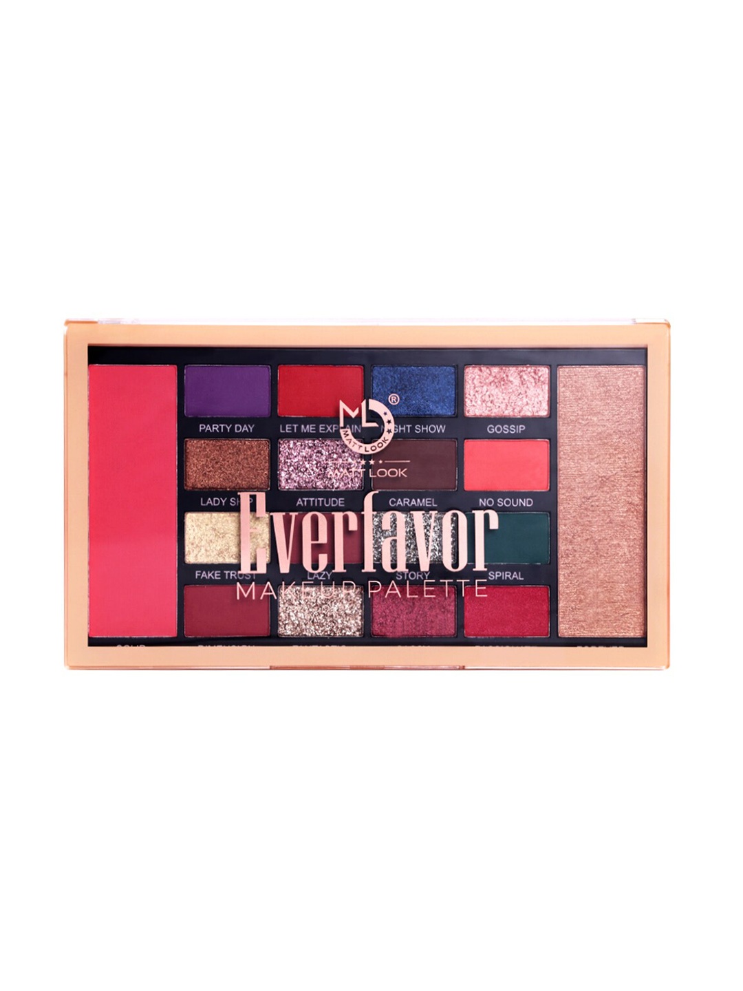 

MATTLOOK Everfavor Eyeshadow Blush Highlighter Makeup Palette - Shade 1, Multi