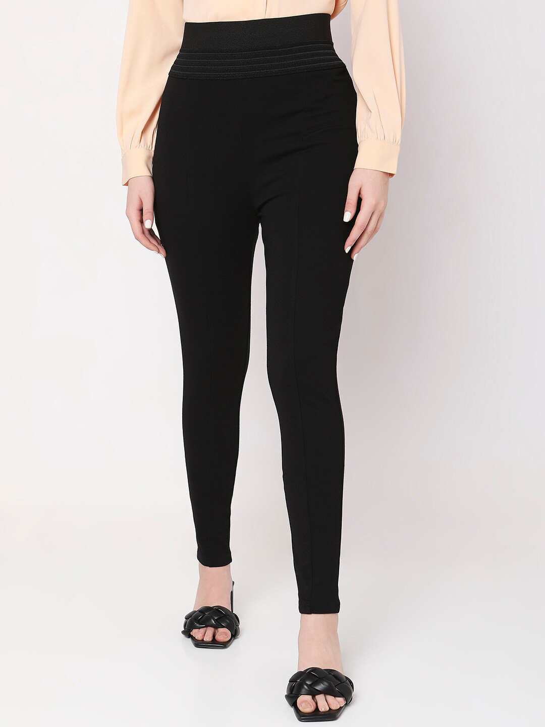 

Vero Moda Women High Rise Ankle-Length Leggings, Black