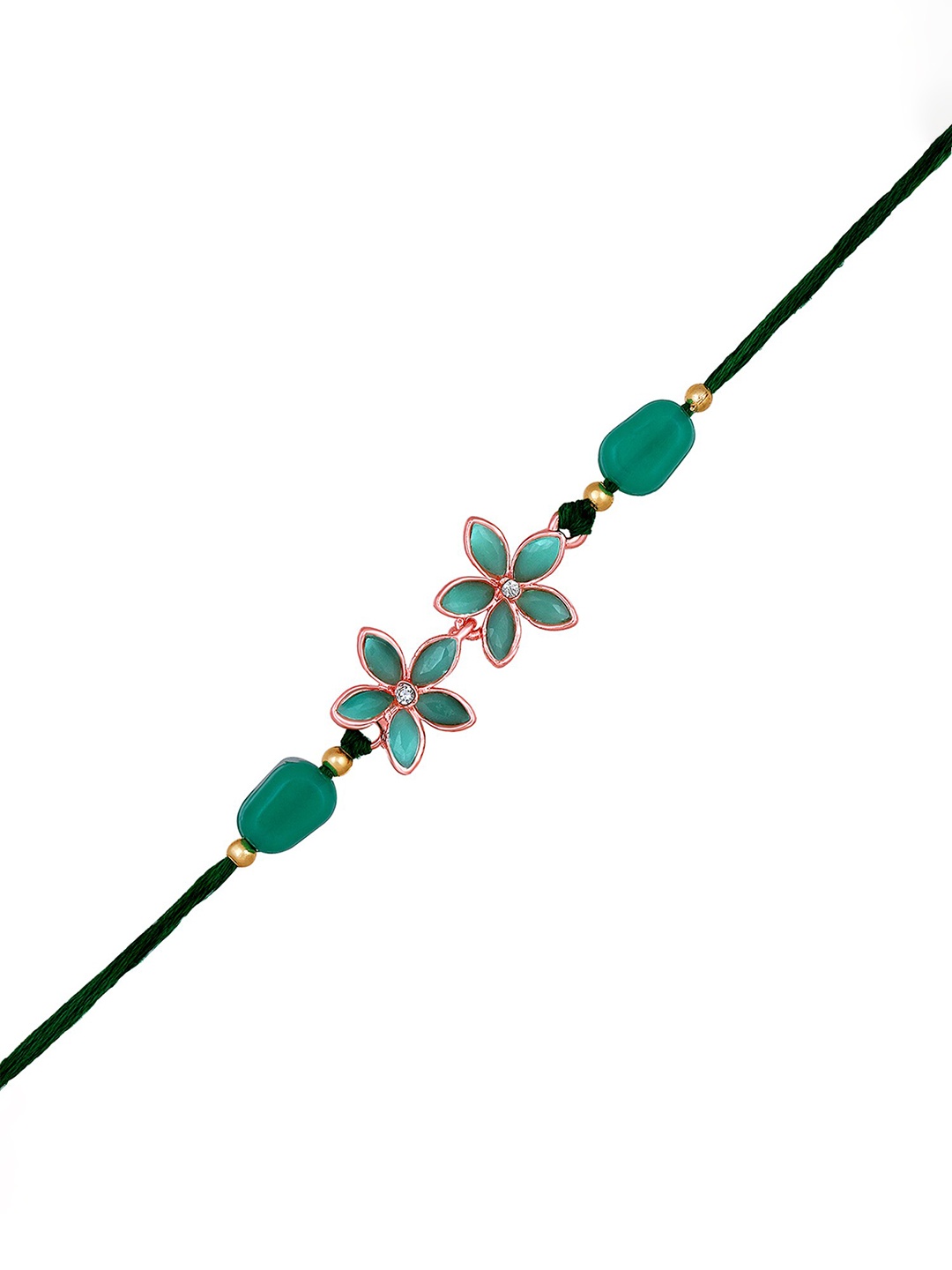 

Mahi Men Floral Charm Rakhi, Green