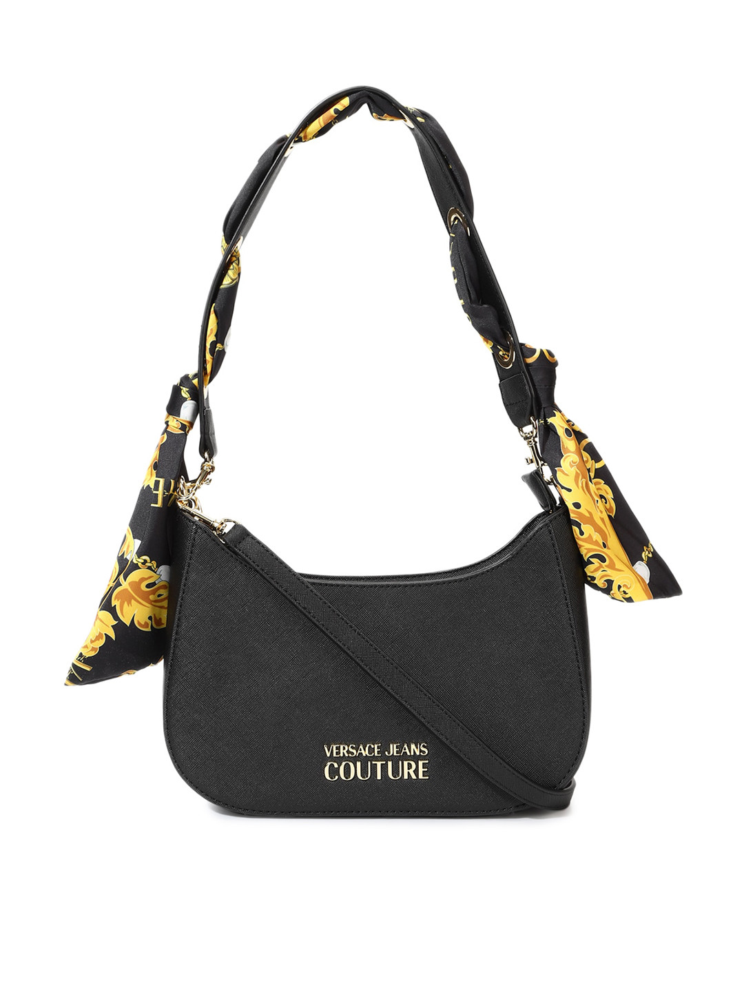 

Versace Jeans Couture Structured Hobo Bag, Black