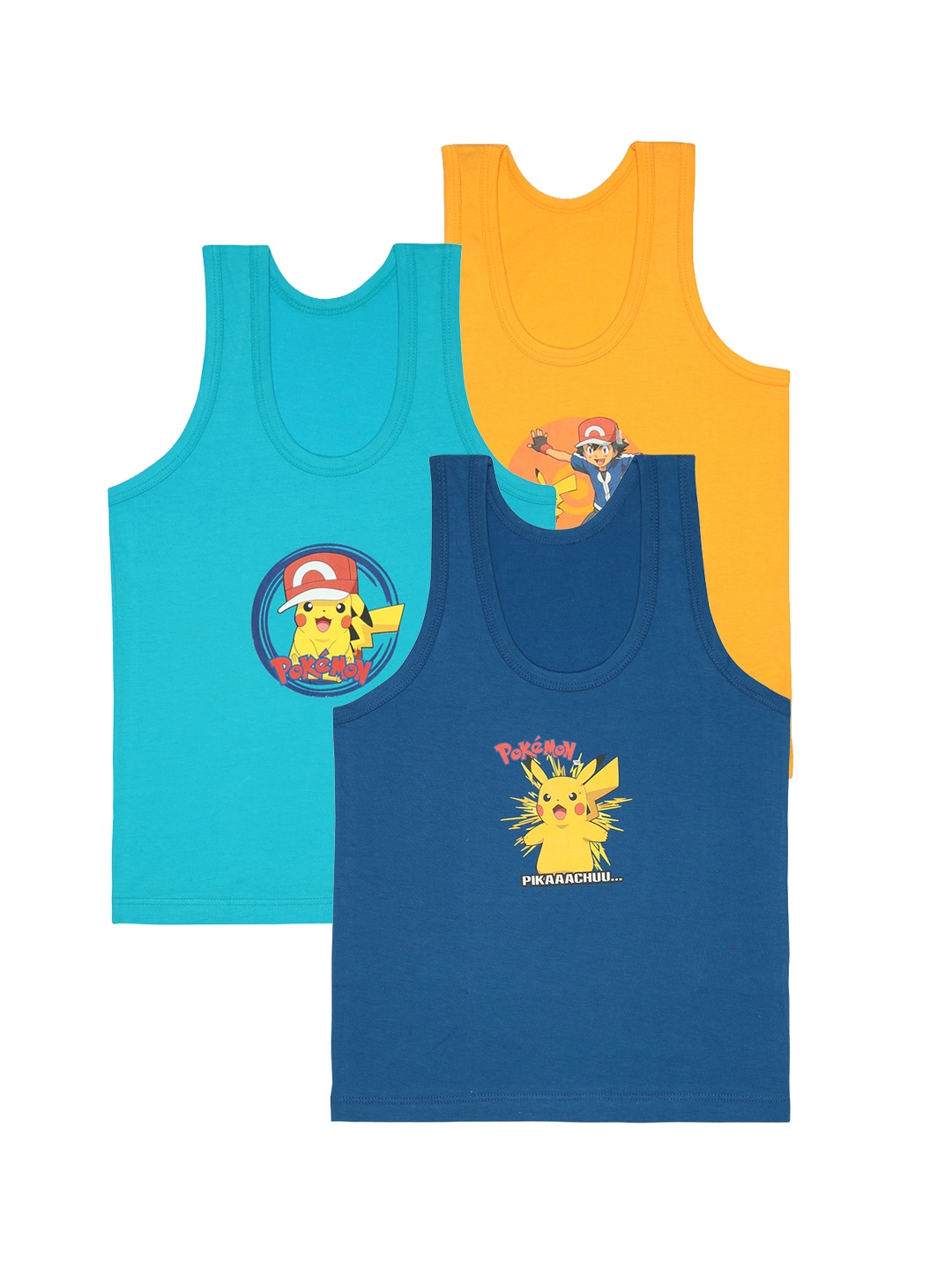 

Bodycare Pack Of 3 Assorted Pure Cotton Innerwear Vests