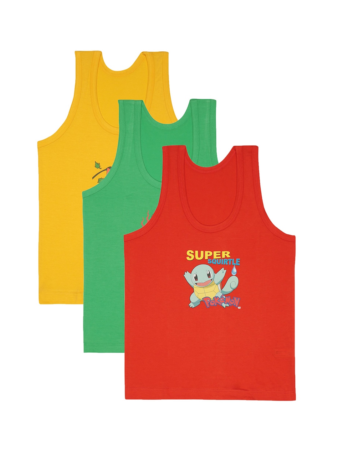 

Bodycare Boys Pack Of 3 Assorted Cotton Basic Innerwear Vests, Red