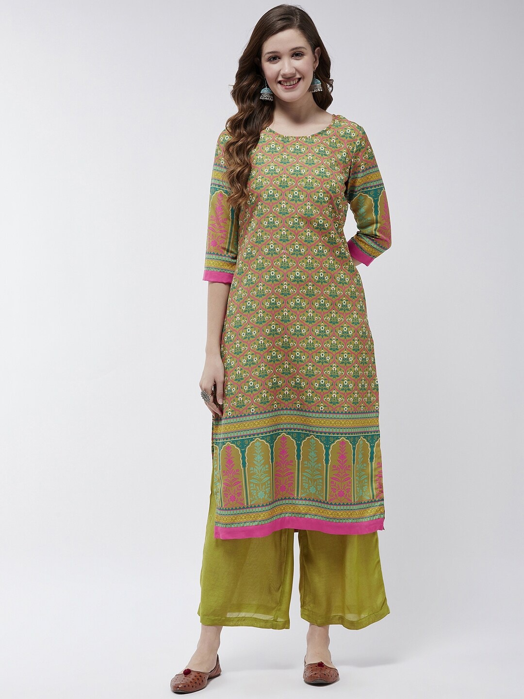 

Pannkh Floral Printed Kurta, Multi