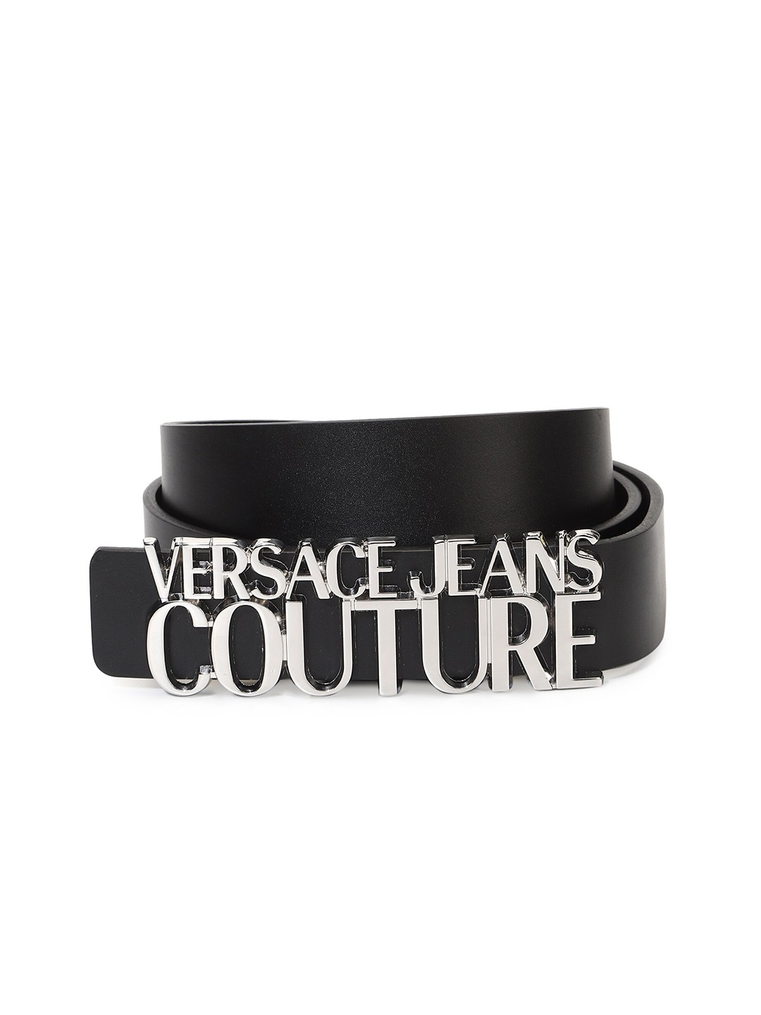 

Versace Jeans Couture Men Leather Wide Belt, Black