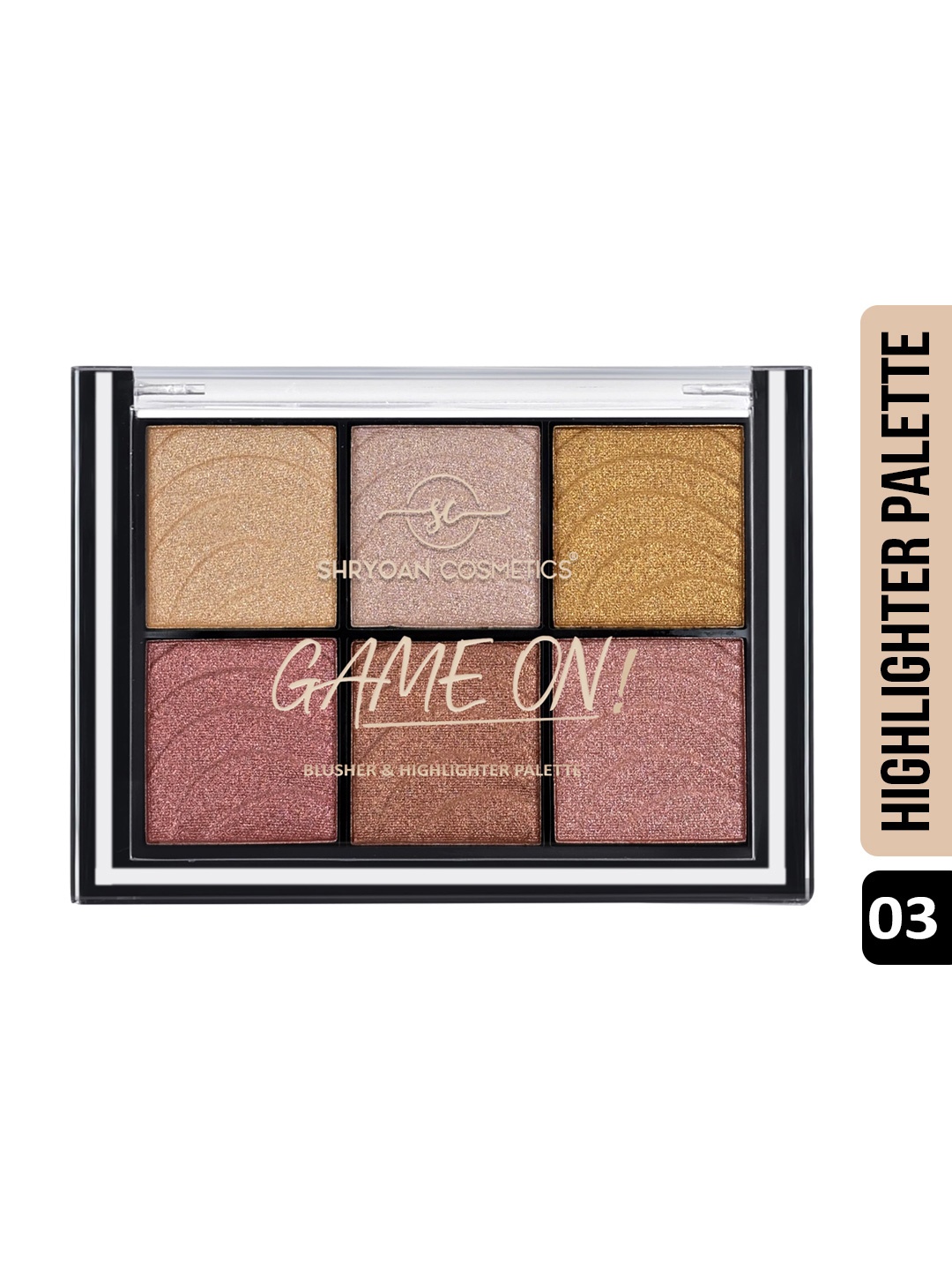 SHRYOAN Best Loved 6 Color Highlighter Palette - 15 gm, Pink