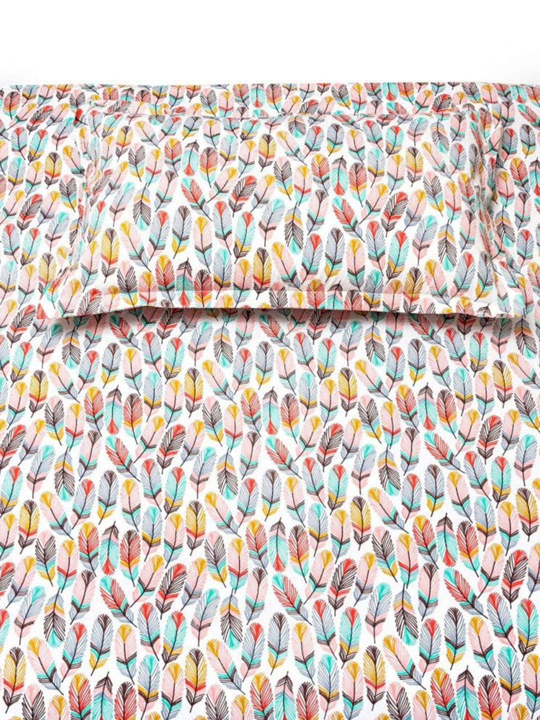 

THEONI Blue & Red Floral Organic Cotton 220 TC Single Bedsheet with 1 Pillow Cover