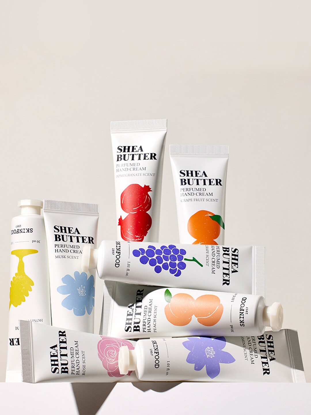 

SKINFOOD Grape Scent Shea Better Perfumed Hand Cream For Dry Skin- 50ml, White