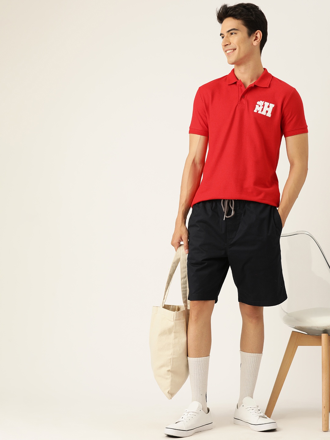 

Mast & Harbour Polo Collar Applique T-shirt, Red