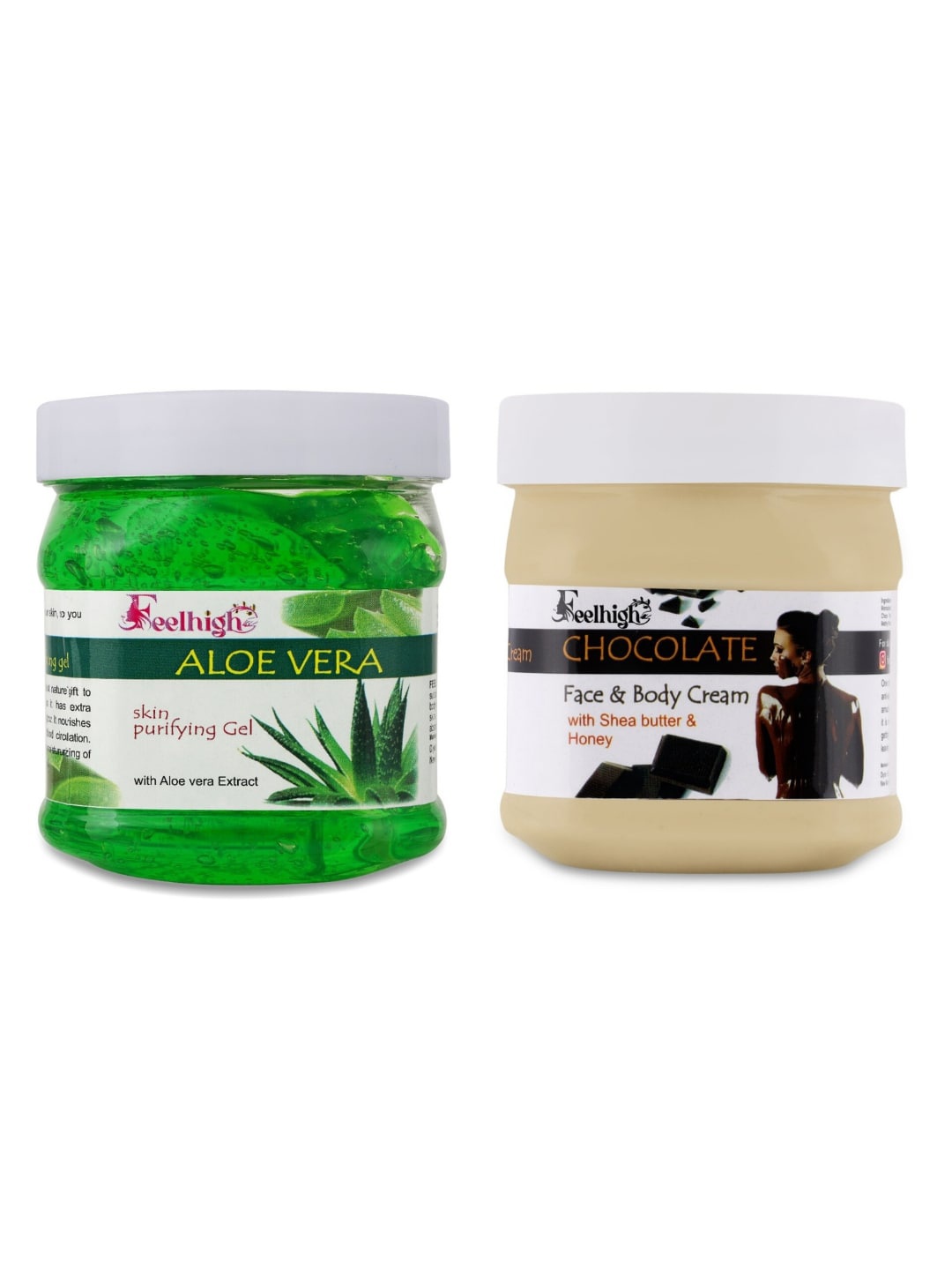 

FEELHIGH Aloe Vera Gel & Chocolate Cream 500 ml Each, Multi