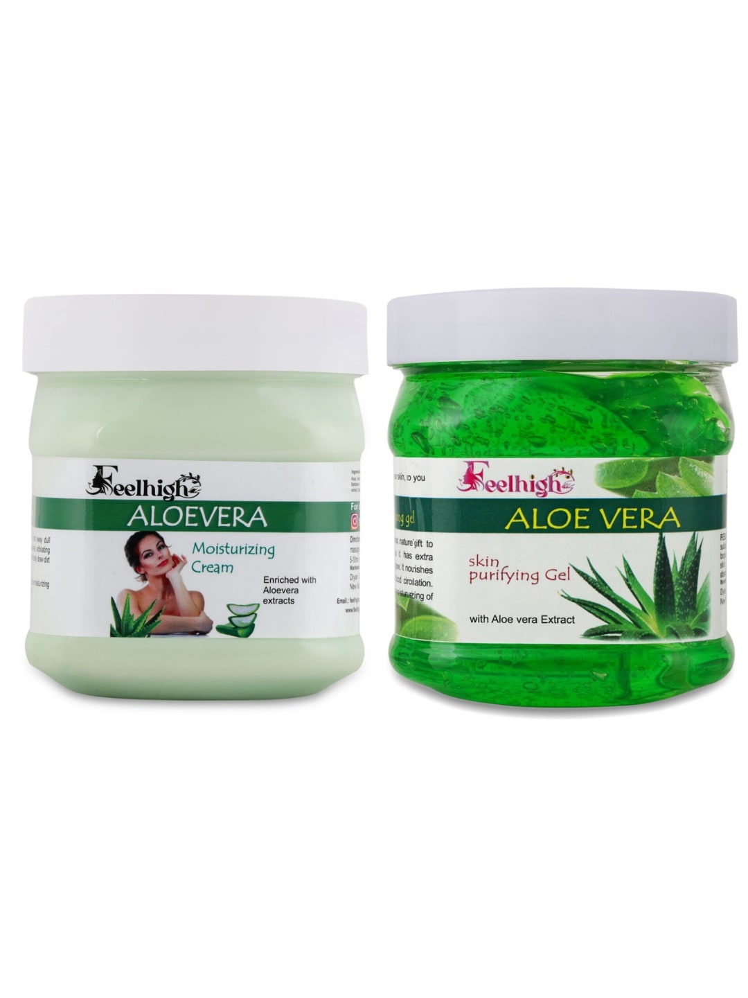 

FEELHIGH Aloe Vera Gel & Cream - 500gm, Multi