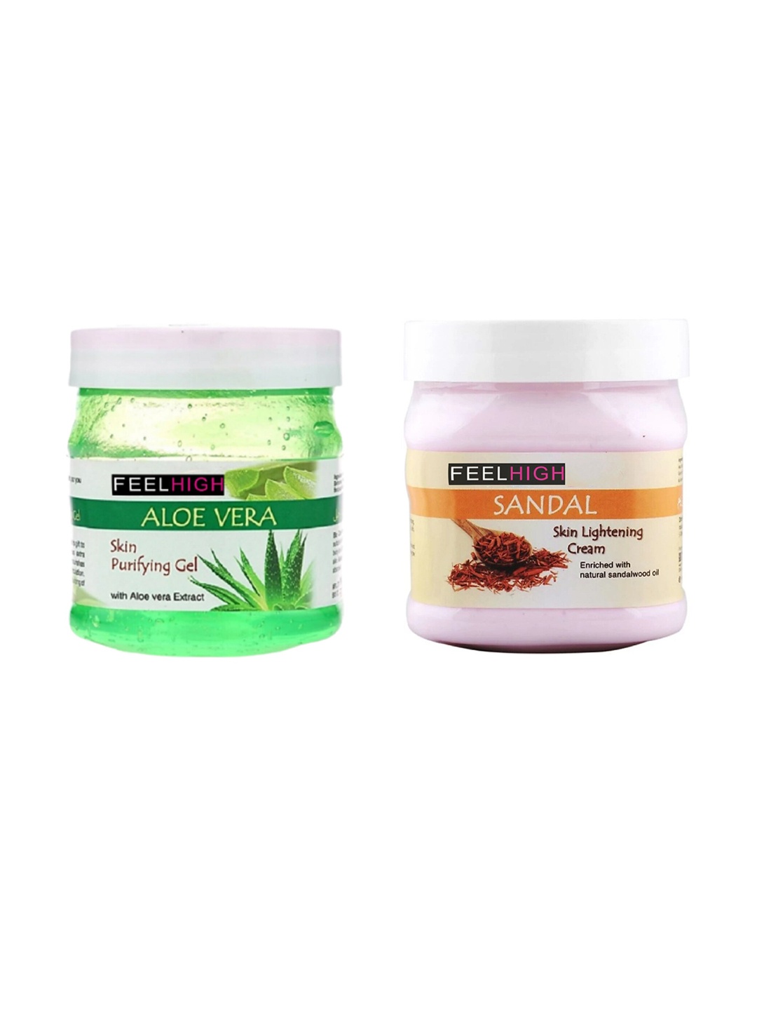 

FEELHIGH Aloe Vera Gel & Sandal Turmeric Cream - 500gm Each, Multi