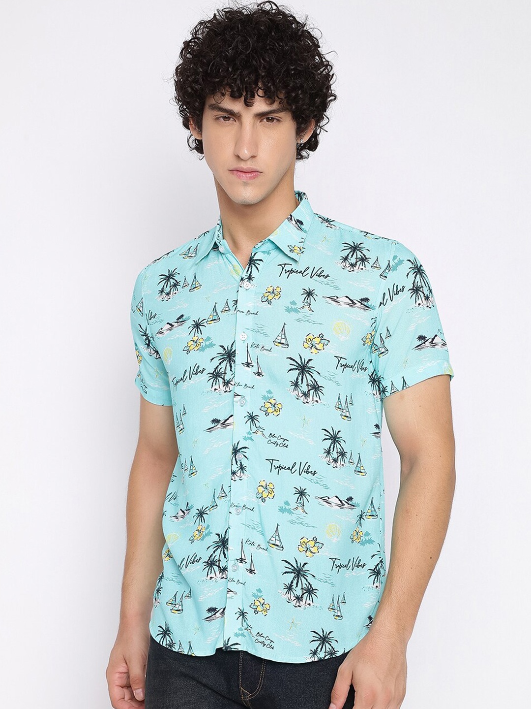 

Shurtz N Skurtz Relaxed Conversational Printed Regular Fit Cotton Casual Shirt, Blue