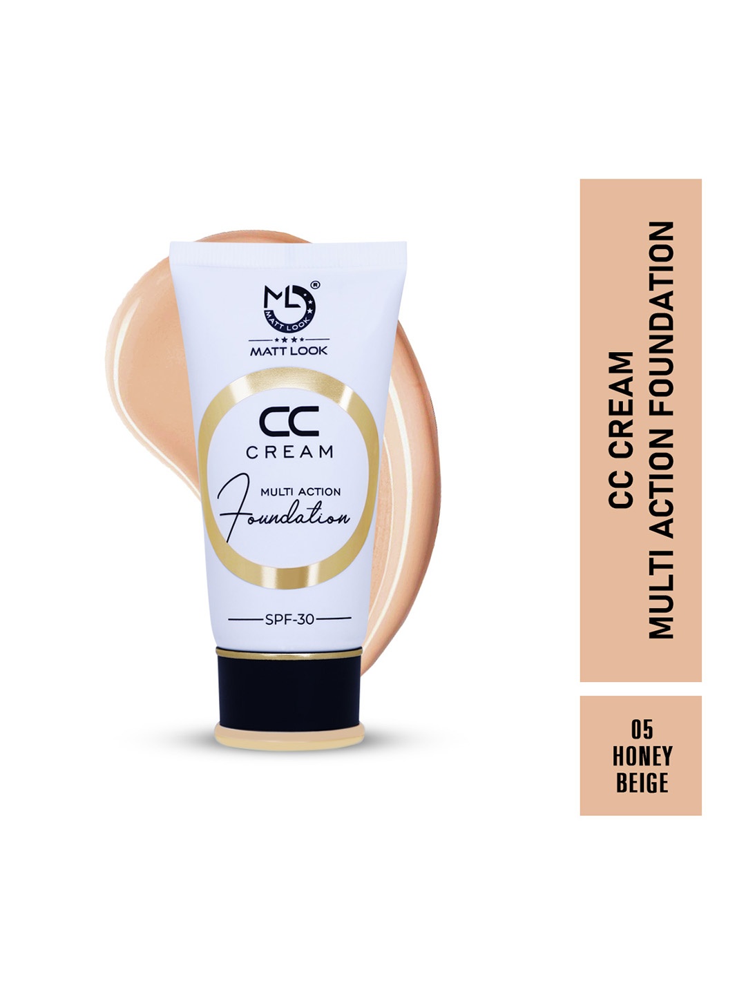 

MATTLOOK CC Cream Multi Action Foundation - Honey Beige, White