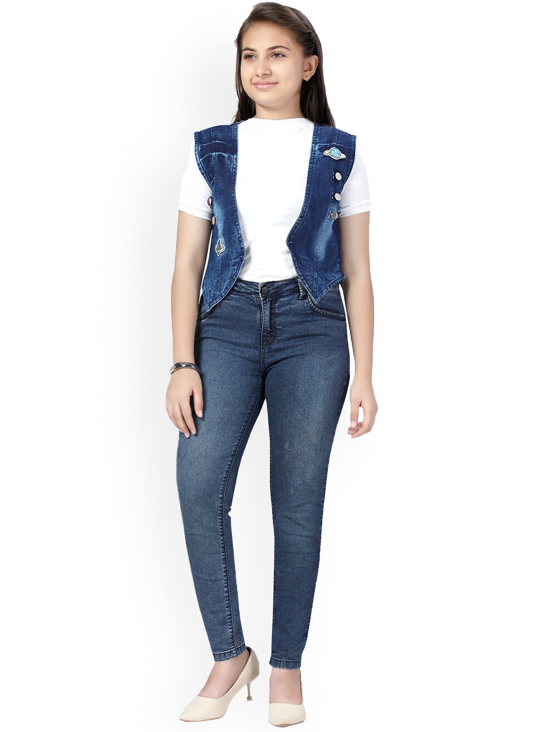 

BAESD Girls Lightweight Denim Jacket, Blue