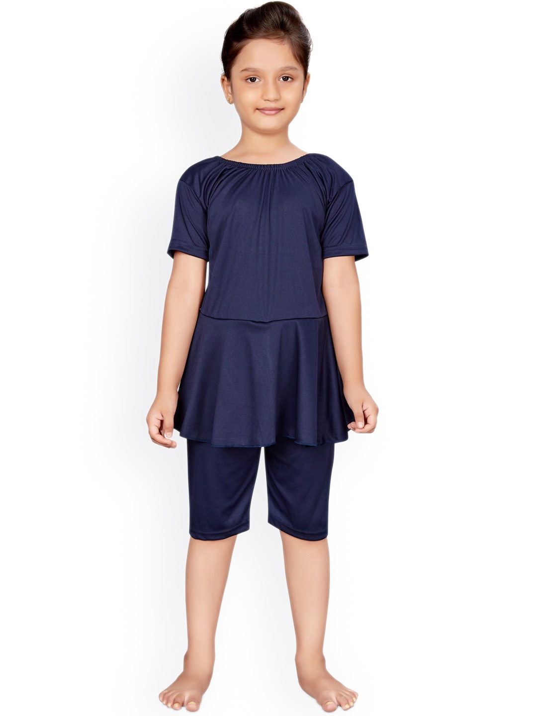 

BAESD Girls Top & Shorts Swim Set, Navy blue