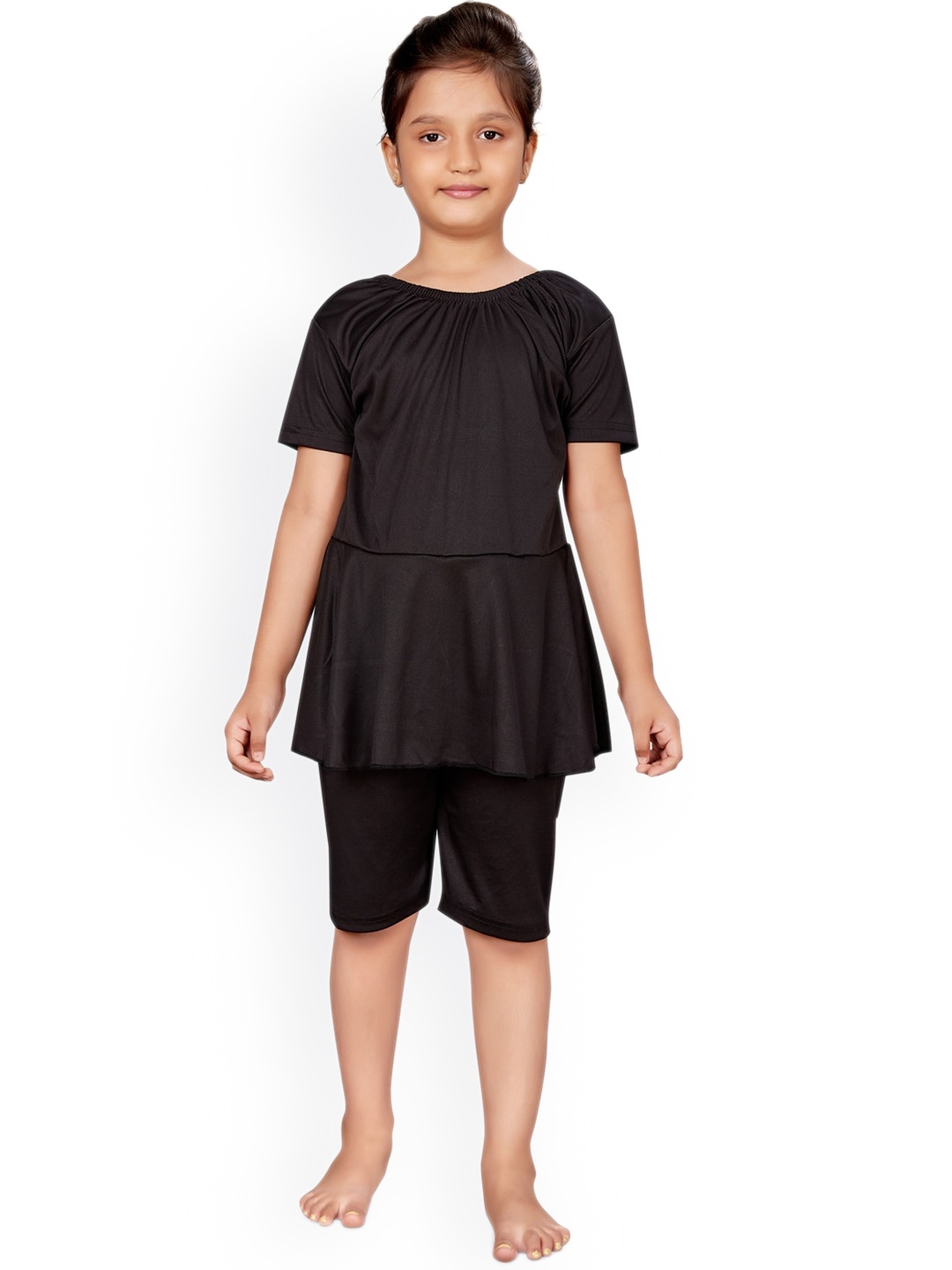 

BAESD Girls Top & Shorts Swim Set, Black