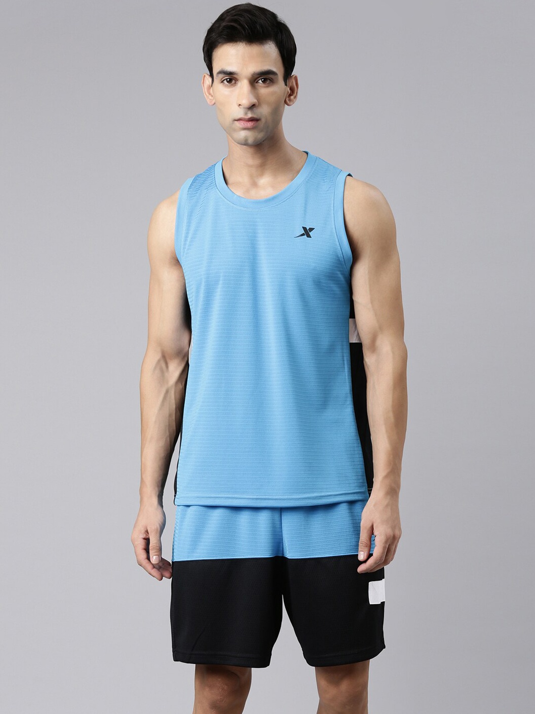 

Xtep Sleeveless T-Shirt With Shorts, Blue