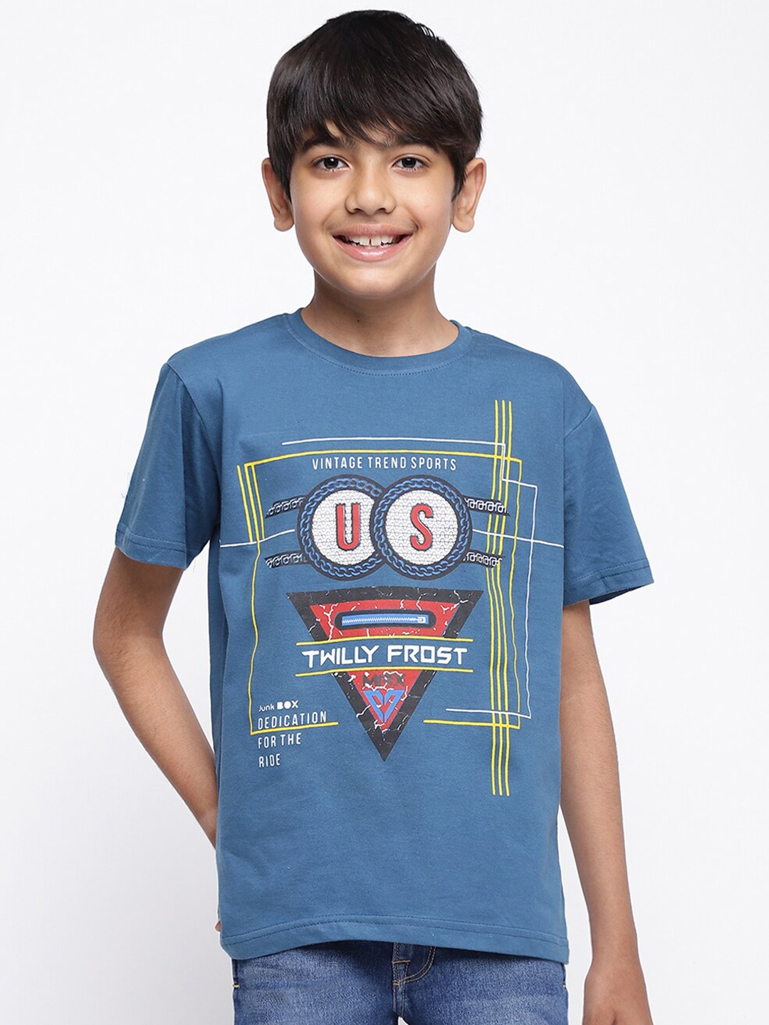 

HOMEGROWN Boys Graphic Printed T-shirt, Blue