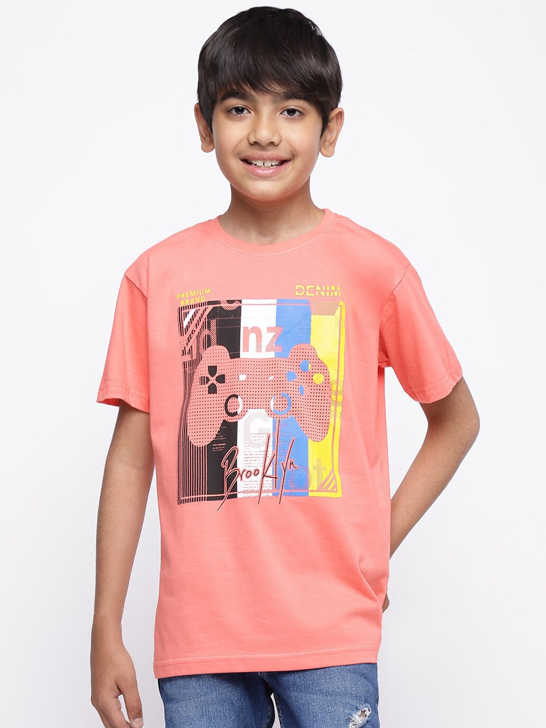 

HOMEGROWN Boys Graphic Printed T-shirt, Pink