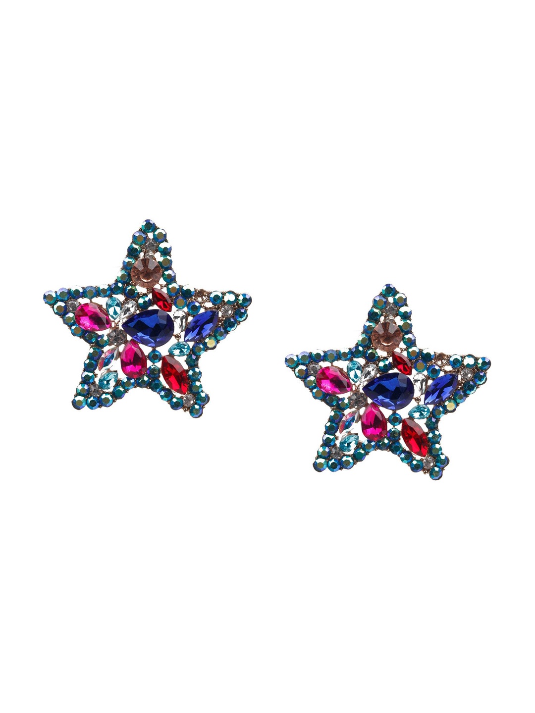 

ODETTE Studded Star Shaped Studs Earrings, Gold