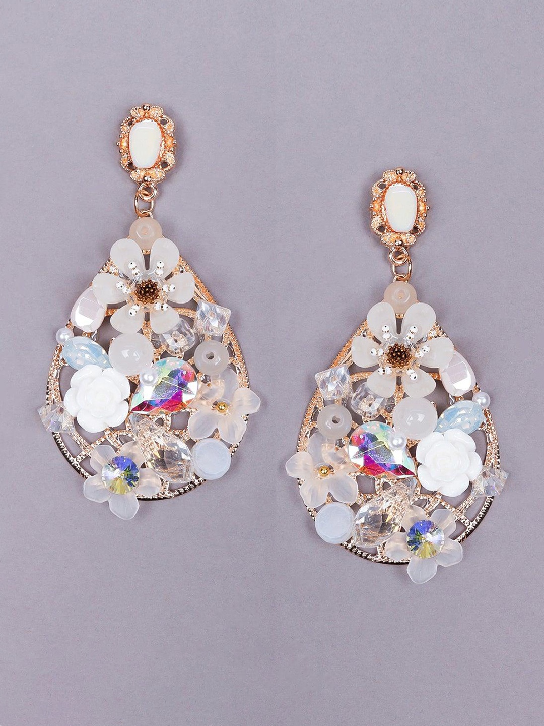 

ODETTE Studded Contemporary Drop Earrings, Gold
