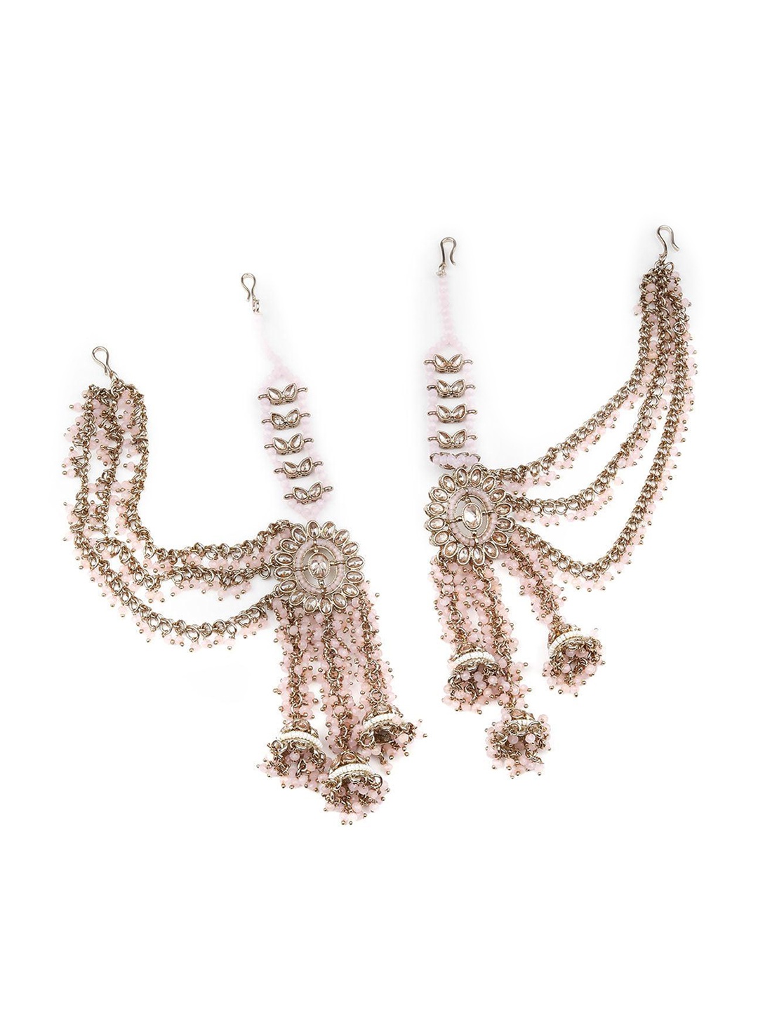 

ODETTE Stone-Studded Contemporary Drop Earrings, Silver