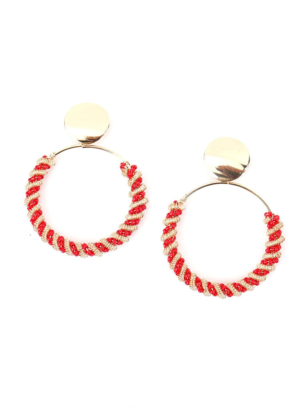 

ODETTE Contemporary Drop Earrings, Red