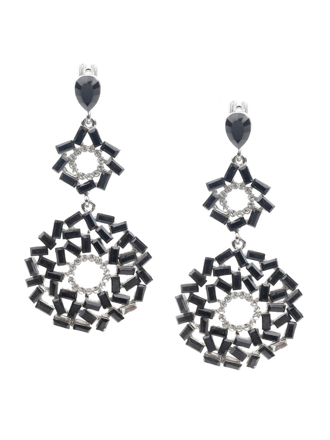

ODETTE Contemporary Drop Earrings, Silver
